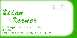 milan kerner business card